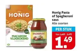 Hoogvliet Honig Pasta of Spagheroni saus aanbieding