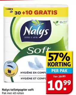 Hoogvliet Nalys toiletpapier soft aanbieding
