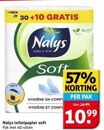 Hoogvliet Nalys toiletpapier soft aanbieding