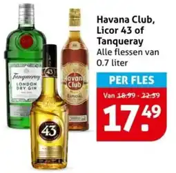 Hoogvliet Havana Club, Licor 43 of Tanqueray aanbieding