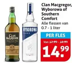 Hoogvliet Clan Macgregor, Wyborowa of Southern Comfort aanbieding