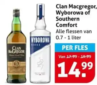 Hoogvliet Clan Macgregor, Wyborowa of Southern Comfort aanbieding