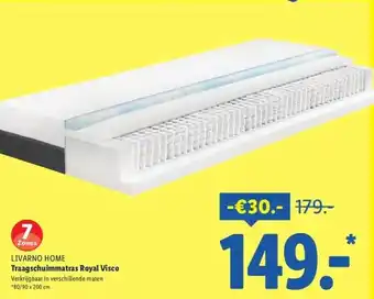 Lidl Traagschuimmatras Royal Visco aanbieding