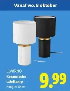 Lidl Keramische tafellamp aanbieding