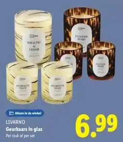Lidl Geurkaars in glas aanbieding
