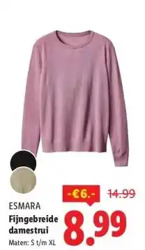Lidl Fijngebreide damestrui aanbieding