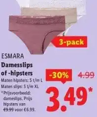 Lidl Damesslips aanbieding