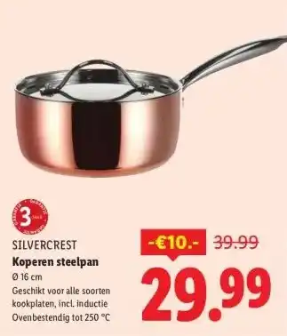 Lidl Koperen steelpan aanbieding