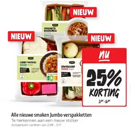 Jumbo Alle nieuwe smaken Jumbo verspakketten aanbieding