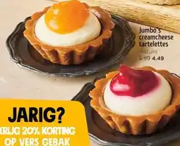 Jumbo Jumbo's creamcheese tartelettes aanbieding