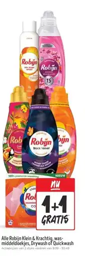 Jumbo Alle Robijn Klein & Krachtig, was- middeldoekjes, Drywash of Quickwash aanbieding