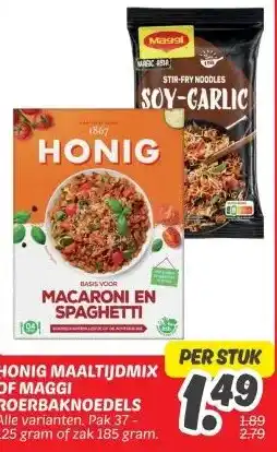 Dekamarkt HONIG MAALTIJDMIX OF MAGGI ROERBAKNOEDELS aanbieding