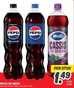 Dekamarkt PEPSI OF HERO aanbieding
