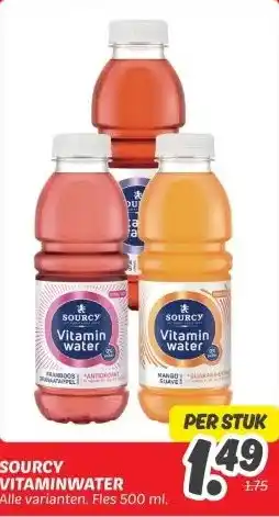 Dekamarkt SOURCY VITAMINWATER aanbieding