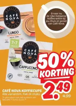 Dekamarkt CAFÉ NOVA KOFFIECUPS aanbieding