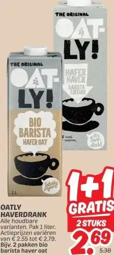 Dekamarkt OATLY HAVERDRANK aanbieding