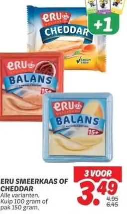 Dekamarkt ERU SMEERKAAS OF CHEDDAR aanbieding