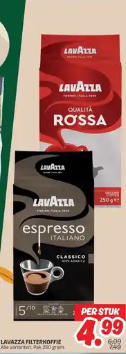 Dekamarkt LAVAZZA FILTERKOFFIE aanbieding