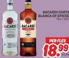 Dekamarkt BACARDI CARTA BLANCA OF SPICED aanbieding