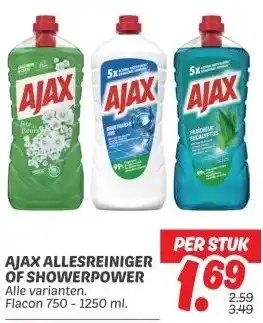 Dekamarkt AJAX ALLESREINIGER OF SHOWERPOWER aanbieding