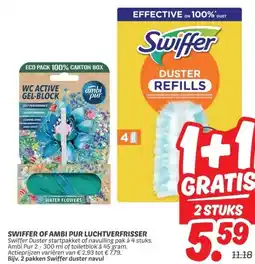 Dekamarkt SWIFFER OF AMBI PUR LUCHTVERFRISSER aanbieding