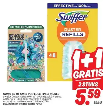 Dekamarkt SWIFFER OF AMBI PUR LUCHTVERFRISSER aanbieding
