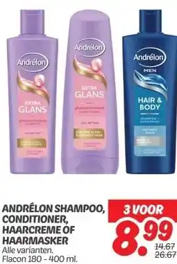 Dekamarkt ANDRÉLON SHAMPOO, CONDITIONER, HAARCREME OF HAARMASKER aanbieding