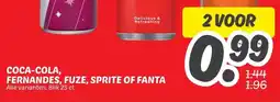 Dekamarkt COCA-COLA, FERNANDES, FUZE, SPRITE OF FANTA aanbieding