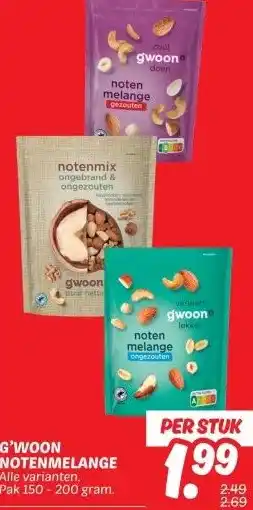 Dekamarkt G'WOON NOTENMELANGE aanbieding