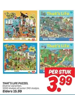 Dekamarkt THAT'S LIFE PUZZEL aanbieding
