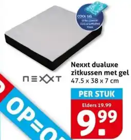 Hoogvliet Nexxt dualuxe zitkussen met gel aanbieding