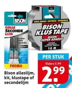 Hoogvliet Bison alleslijm, kit, klustape of secondelijm aanbieding