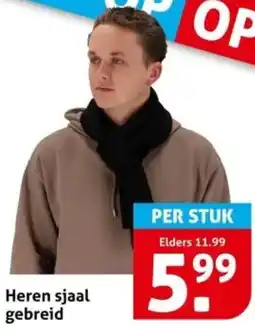 Hoogvliet Heren sjaal gebreid aanbieding