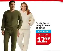 Hoogvliet Needd fleece huispak heren of dames aanbieding