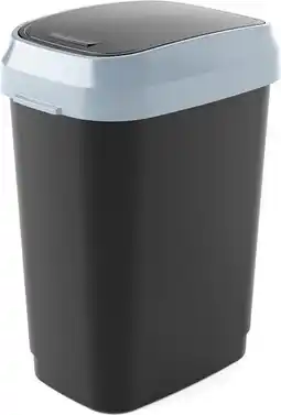 Bol.com Kis Dual Swing Bin Prullenbak - 20L - 26x37x475cm - Zwart/Grijs aanbieding