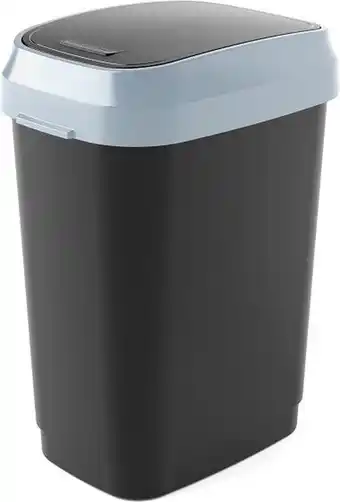 Bol.com Kis Dual Swing Bin Prullenbak - 20L - 26x37x475cm - Zwart/Grijs aanbieding
