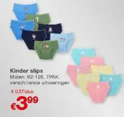 Kik Kinder slips aanbieding