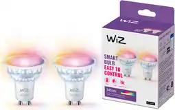 Amazon WiZ Spot 2-pack - Gekleurd en Wit Licht - Slimme LED Verlichting - GU10 fitting - 50W - Glas - Wi-Fi aanbieding