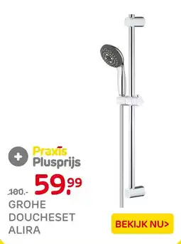 Praxis Grohe doucheset alira aanbieding