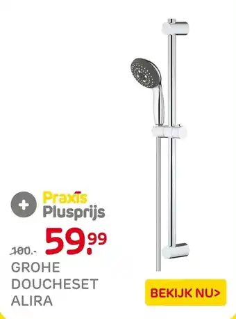 Praxis Grohe doucheset alira aanbieding
