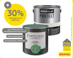 Praxis Op Perfection en Renaulac kleurmuurverf aanbieding
