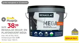 Praxis Renaulac muur en plafondverf méga aanbieding