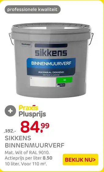 Praxis Sikkens binnenmuurverf aanbieding
