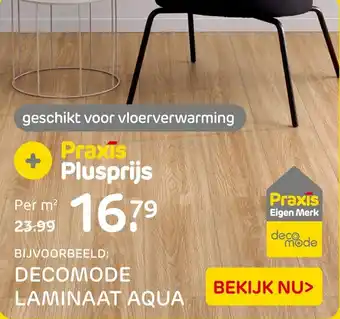 Praxis Decomode laminaat aqua aanbieding