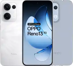 Coolblue OPPO Reno13 256GB Wit 5G + Just in Case Back Cover Transparant aanbieding