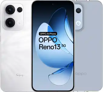 Coolblue OPPO Reno13 256GB Wit 5G + Just in Case Back Cover Transparant aanbieding