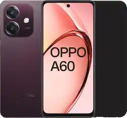 Coolblue OPPO A60 128GB Paars 5G + Just in Case Back Cover Zwart aanbieding