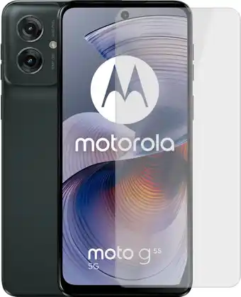 Coolblue Motorola Moto G55 256GB Zwart 5G + Just in Case Tempered Glass Screenprotector aanbieding