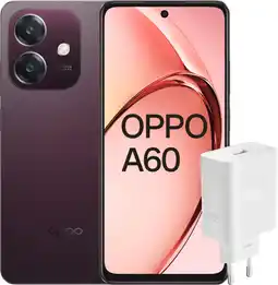 Coolblue OPPO A60 128GB Paars 5G + OPPO SuperVOOC Oplader 45W aanbieding