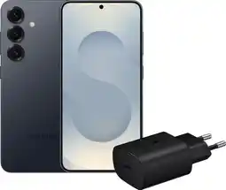 Coolblue Samsung Galaxy S25 128GB Zilver 5G + Samsung Oplader 25 Watt Zwart aanbieding